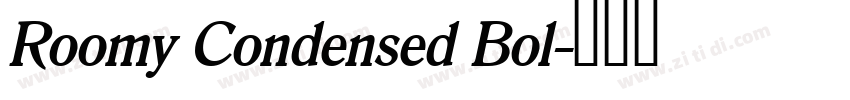 Roomy Condensed Bol字体转换